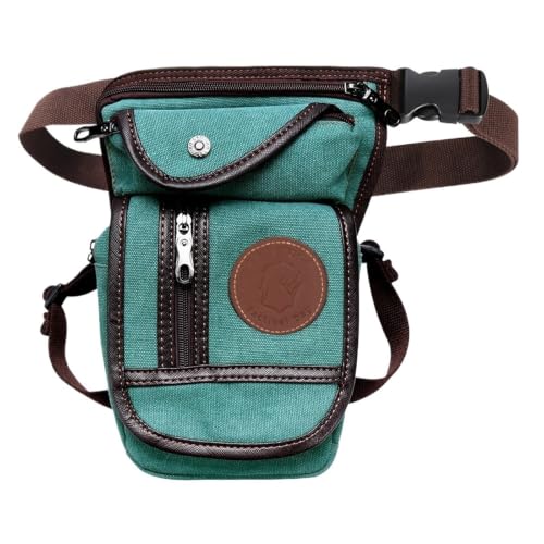Bolsa de pierna impermeable verde para rutas en motocicleta y aventuras al aire libre