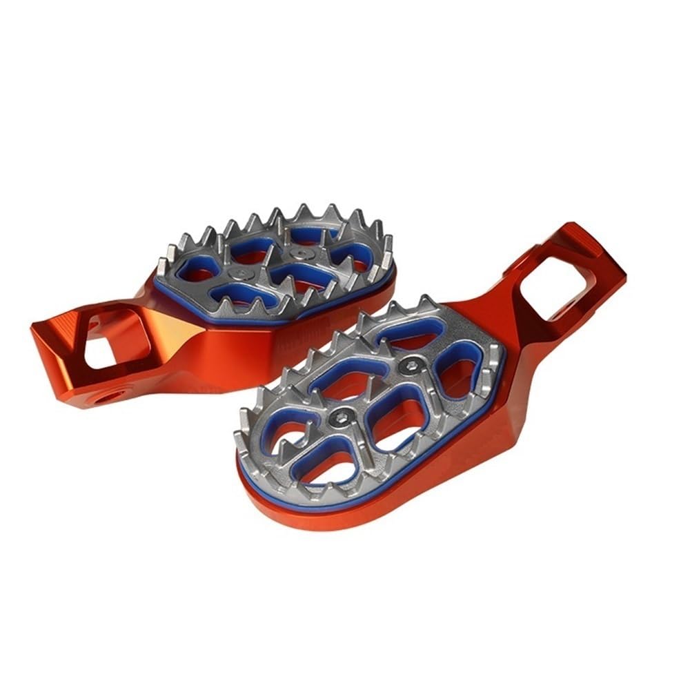 Repose-pieds moto tout-terrain alu CNC orange pour KTM 790 Adventure anti-boue