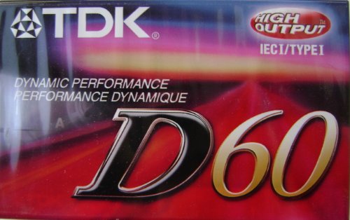 D5012 TDK D60 IEC I/Type I Dynamic Performance High Output Audio Cassette Tape