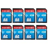 INDMEM SD Card 4GB, 8 Packs Class 4 4GB Flash Memory Card MLC Standard Secure Digital Cards Camera Card