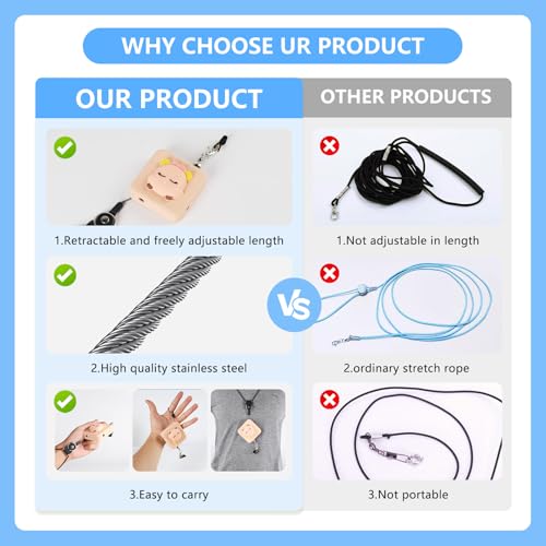 Image of Bird Leash, Elyssnova 2024 New Bird Harness, Retractable Parrot Leash, Used for Bird Flight Training, 0-20 Feet Freely Adjustable, Suitable for Various Birds