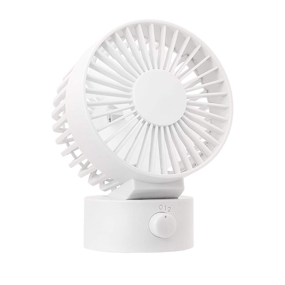 Mini USB Desk Fan with Updated Strong Airflow, 2 Speeds, Whisper Quiet, Perfect Portable Personal Fan for Desktop Office Table