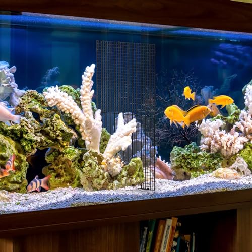 Image of Okllen 12 Pack Aquarium Fish Tank Divider Plastic Egg Crate, Bottom Tray Grid Isolation, Plastic Egg Crate Grid Divider Tray for Mixed Breeding Light Diffuser