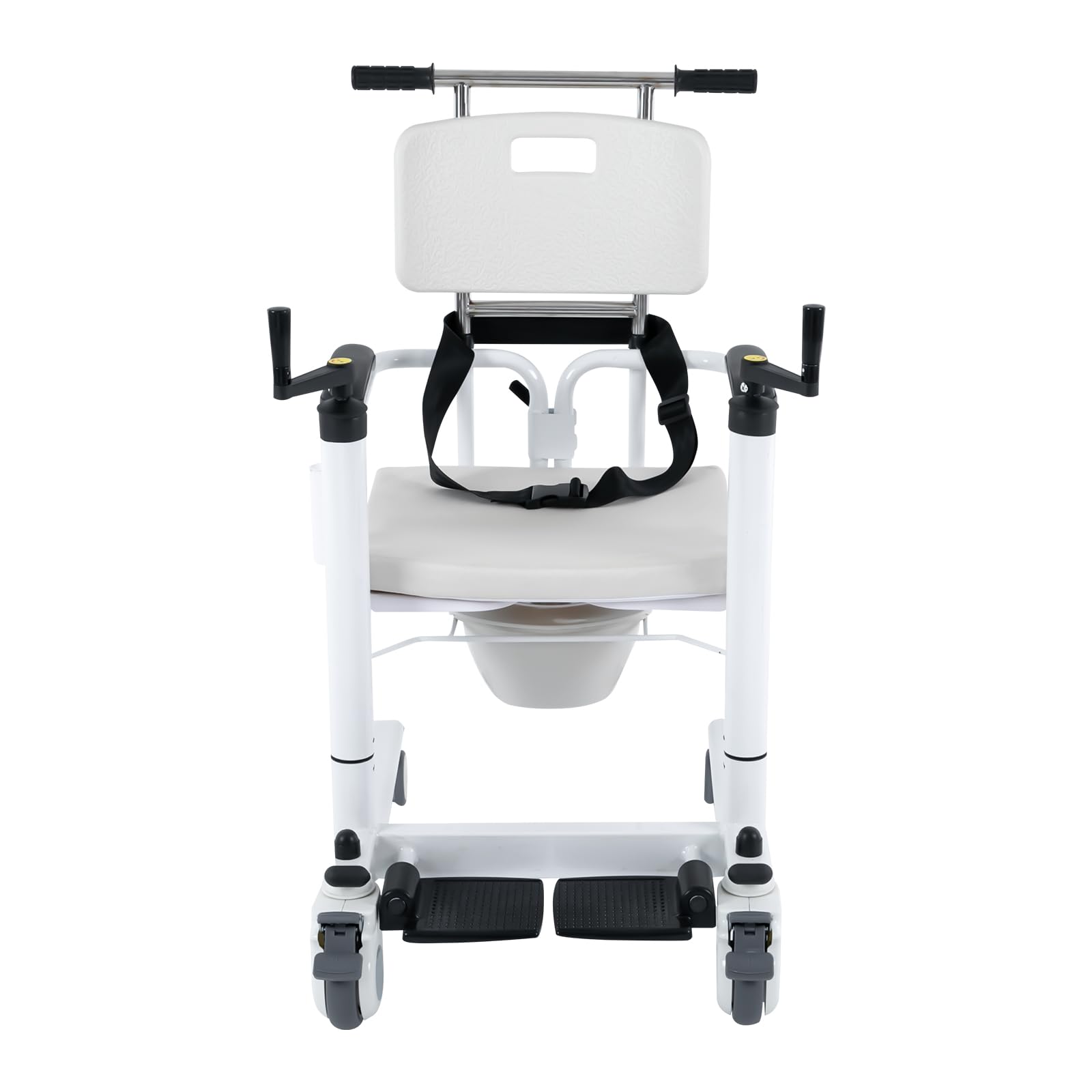 Silla Elevadora de Pacientes Con Frenos para Personas Mayores, Embarazadas, Enfermos, Discapacitados - Ducha y Noche Con Altura Ajustable - Adultos Hasta 120 kg, 66 x 55 x 93 cm