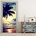 Produktbild YEETENGS 3D Tür Aufkleber PVC Selbstklebende Tapete Home Kunst Dekoration DIY Wasserdicht Removable Wandbild 77X200 cm A-415