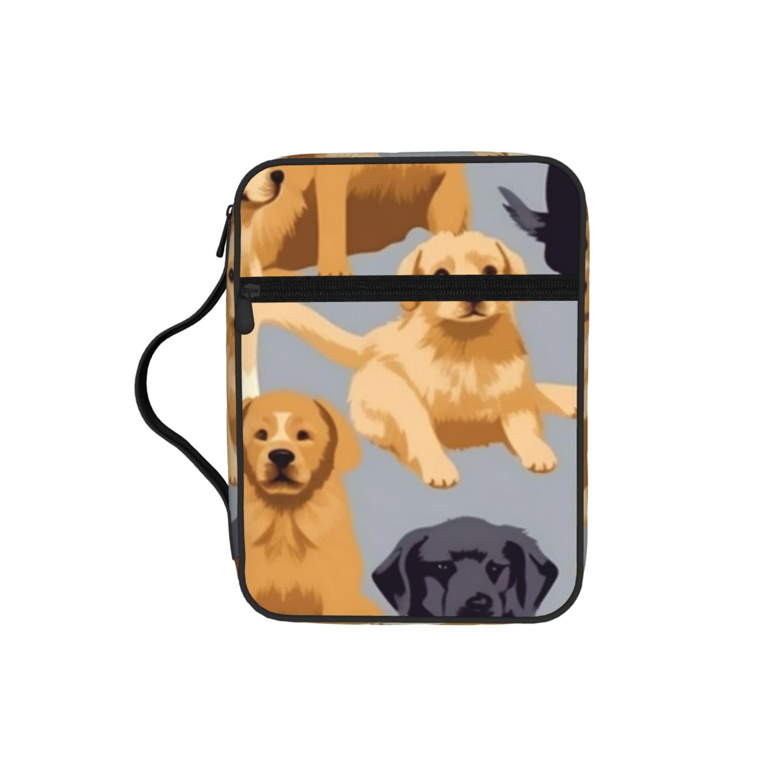 Dog Pattern Bible Cover Case Waterproof Bible Bag With Handle Organizer Storage Book Cover For Bible Study