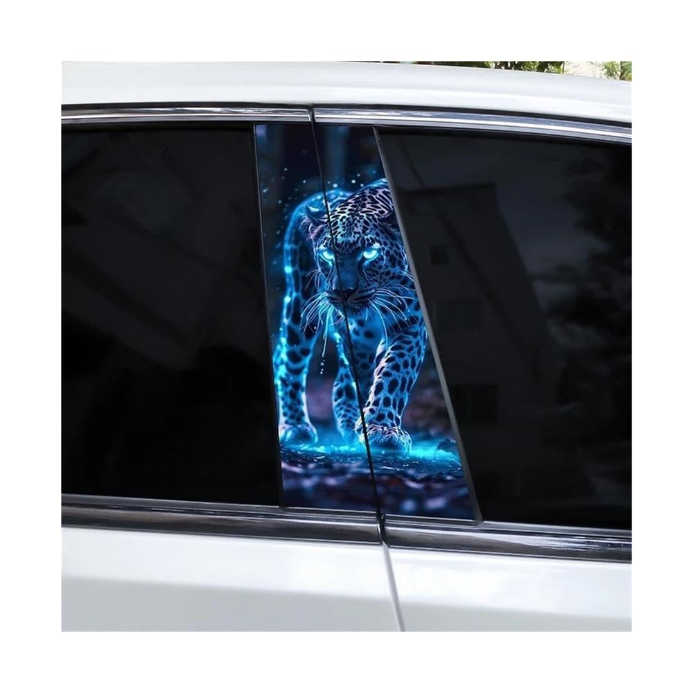 Bertdcx B Animal Lion Car Sticker Car Pillar Waterproof Decal Diy Animal Auto Parts(B)