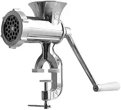 MOEDOR DE CARNE EM ALUMINIO MANUAL MAQUINA DE MOER TAMANHO 12 HAMBURGUER ALIMENTOS BISCOITO E EMBUTIDOS PROFISSIONAL