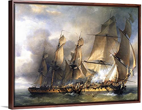 Malen nach Zahlen Kits für Erwachsene Kinder Anfänger Diy Ölgemälde Kits,für Home Wall Dekor — Seeschlacht zwischen Fregatten zwischen La Bayonnaise und Lembuscade Dec, von Louis Philippe Crepin Cover