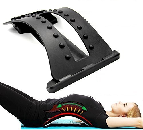 LIONFOR Magic Lumber Back Support | Back Stretcher For Spinal Pain Relief | 3 Level Resistance (Black)