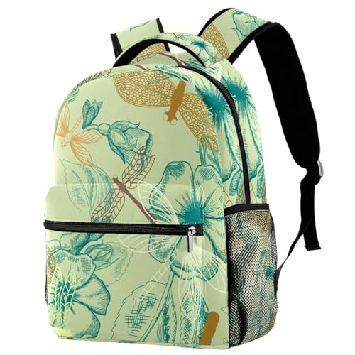 Sac à dos d'école vintage multicolore 40cm pour ados et adultes