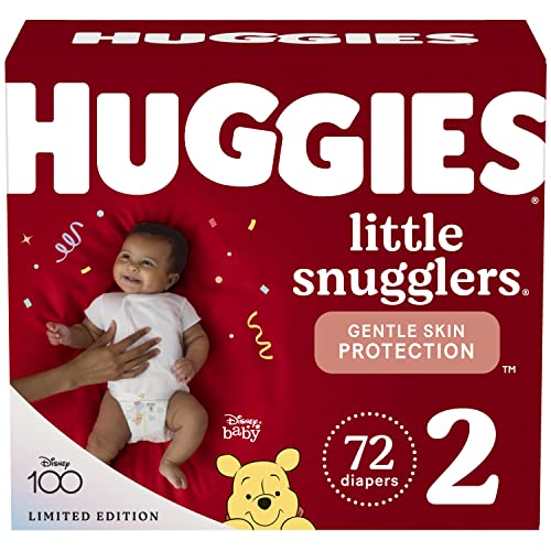 Image of Huggies Little Snugglers Baby Diapers, Size 2 (12-18 lbs), 72 Ct