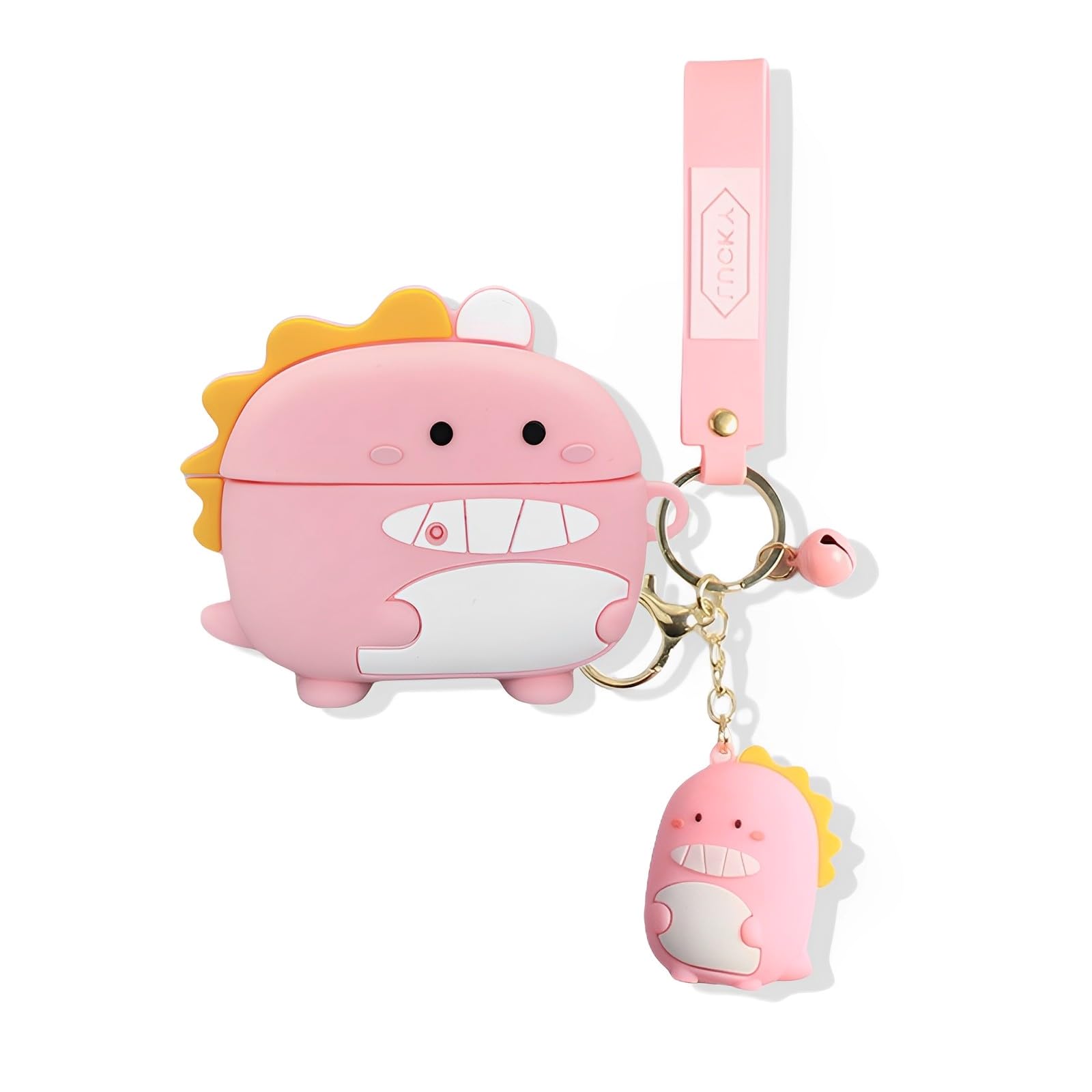 SKPY 3D Cute Cartoon Design Rugged Shockproof Case Compatible with JBL Vibe Beam/Vibe 200TWS Soft Silicone with Kawaii Keychain for Boys Girls Womens Mens