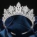 QXMYOO Zirconia Tiaras and Crowns for Women Wedding Prom Quinceanera Pageant Tiara Birthday Jewelry Gift Miss Universe Crown Silver