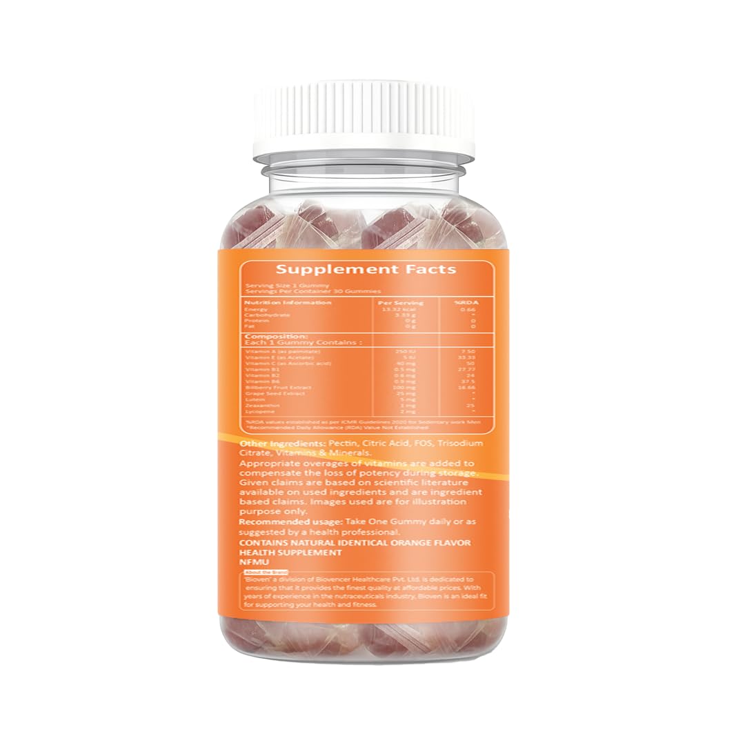 Biovencer Eye Care Gummies 30 | Lutein & Zeaxanthin for Eye Health Support | Daily Vision Nutrition for Adults 2