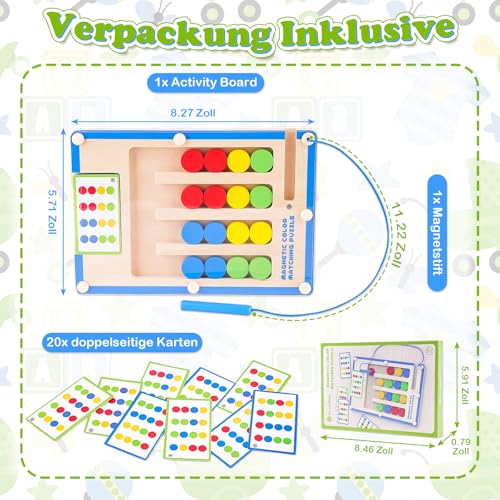 Montessori Spielzeug ab 3 4 5 6 Jahre Junge Mädchen: Motorikspielzeug Geschenk Junge 4-5-6-7 Jahre Geburtstagsgeschenk Activity Board für Kinderspielzeug ab 3-8 Jahr Holzspielzeug Lernspiele Labyrinth