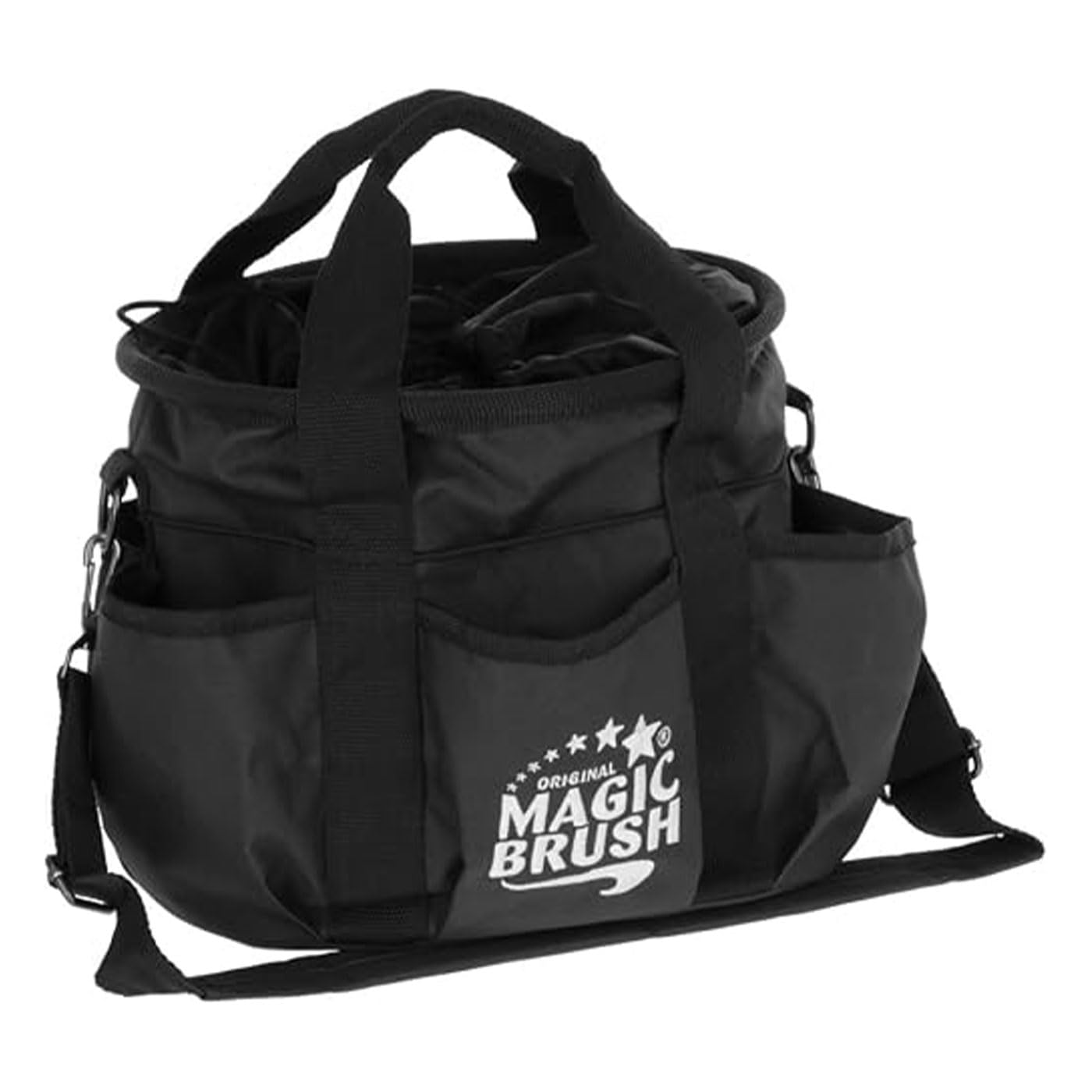 Covalliero Pferde Pflegeset mit Putztasche | 5-teiliges Putzset inkl. Kardätsche, Striegel, Mähnenbürste, Hufkratzer & Fellbürste