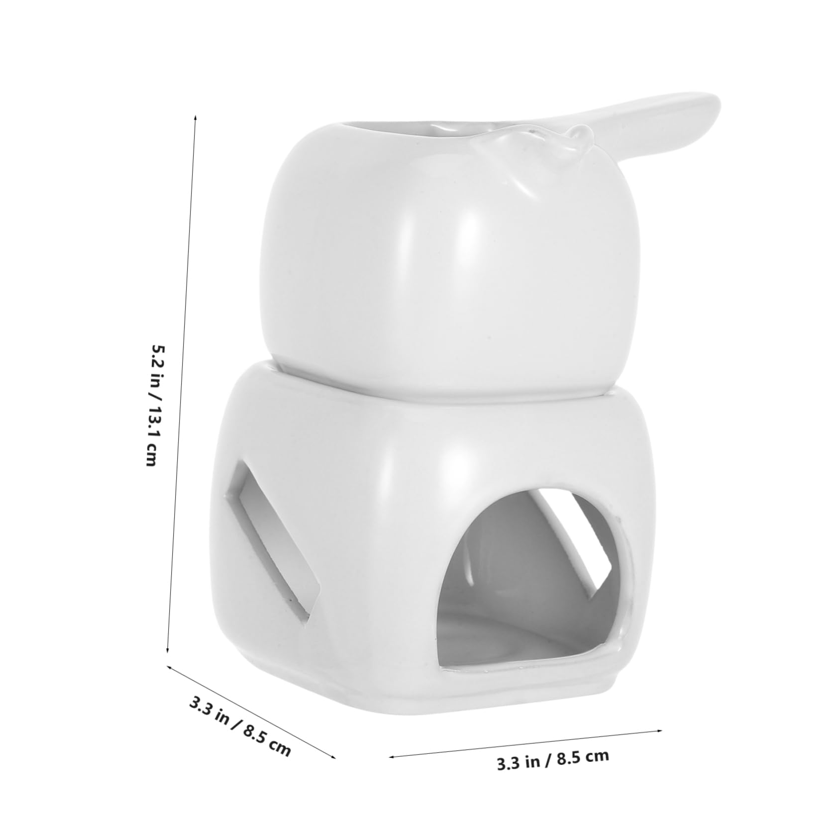 OFFSCH Ceramic Chocolate Melting Pot Multifunctional Fondue Warmer for Chocolate Butter Easy to Operate Melting Bowl for Home Kitchens Cafes Versatile Efficient Cooking Tool