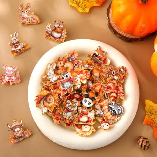 Image of Landical 30 /60 Pcs Cute Enamel Pins Bulk Plant Flower Animal Halloween Gothic Fall Pumpkin Cartoon Lapel Pin Brooches Jewelry Gift for Backpack Clothes Hats Accessories