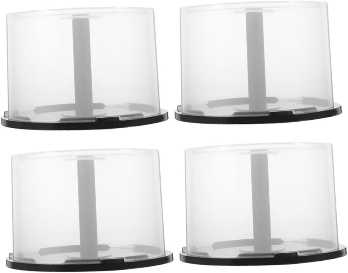 4pcs Empty CD/DVD Storage Barrel Holds 50 Discs Plastic Organizer for Media Suitable for Home and Travel
