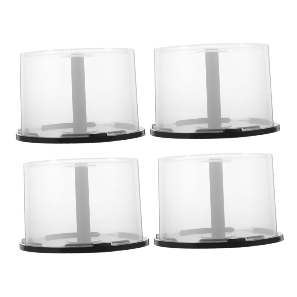 GRIRIW 4Pcs Compact Dvd Storage Bins Easy Access Organizing Buckets for Discs Sturdy CD Holder Storage Cases for Home Dorm Efficient Space Saver