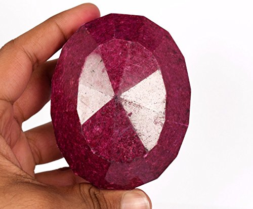 GEMHUB 2465 Ct Natural Gemstone Brilliant Oval Cut for 87 x 69mm Top Blood Red Ruby J-10564