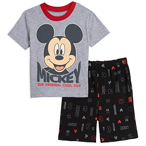 Disney Mickey Mouse Toddler Boys French Terry T-Shirt Shorts Set - 5T Black/Gray