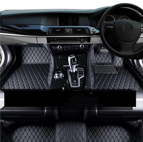 Alfombras Auto Alfombrillas Coche para Toyota para Platz para Yaris para Echo XP10 2000-2005 Alfombra para Suelo De Coche Sedán Alfombrillas Cuero(RHD Black Black)