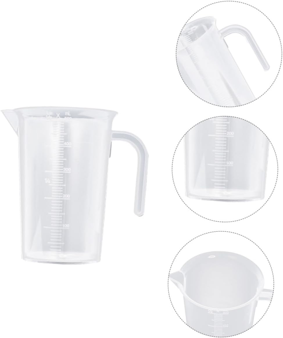 VANZACK 5pcs 500ml Plastic Measuring Cups with Graduated Scale, Heat-resistant Pp Material, Kitchen and Baking Liquid Measuring Jugs without Lids for Home Use