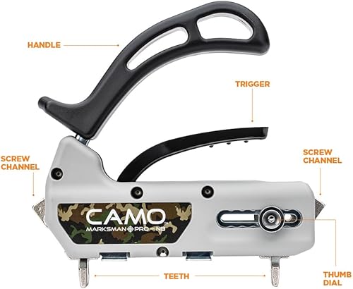 Miniatura 10 de CAMO Marksman Pro-NB Kit herramienta de cubierta de tablero estrecho, tornillos y puntas de borde 1750, instalación de fijación de bordes, se adapta