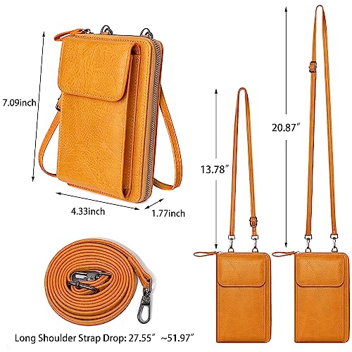 Badiya Small Crossbody Bag for Women, Cell Phone Purse Wallet, Vintage Shoulder Handbags with Credit Card Slots3