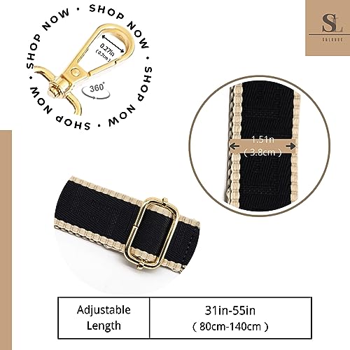 Image of S&loyoe Purse Straps Replacement Crossbody Bag Strap Adjustable Wide Guitar Straps for Handbags 1.5inch