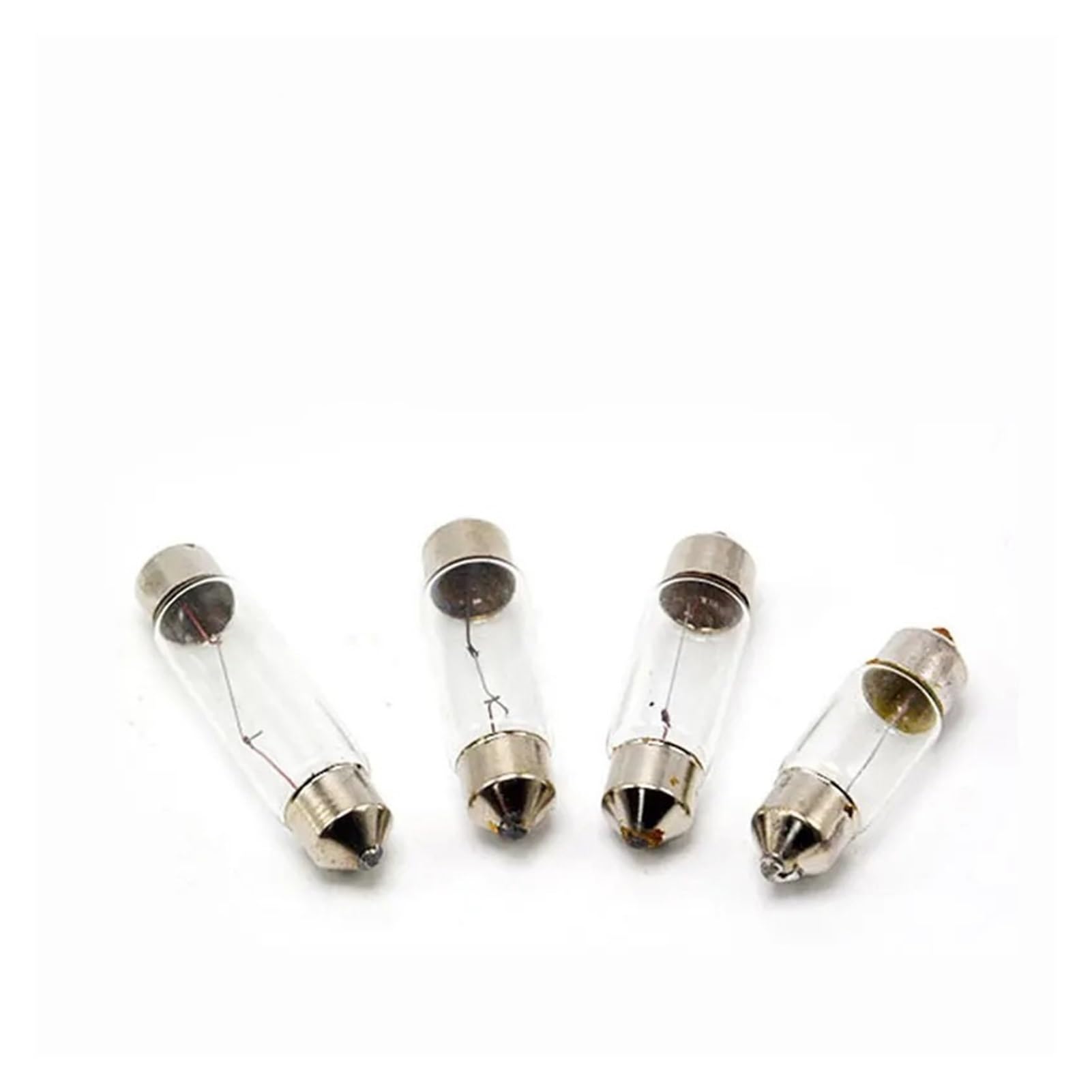 10pcs Double pointed reading car trunk small lamp beads 12V24V30V36V5W10W two pointed bulb olive light (Color : 10 x 31mm 30V5W)