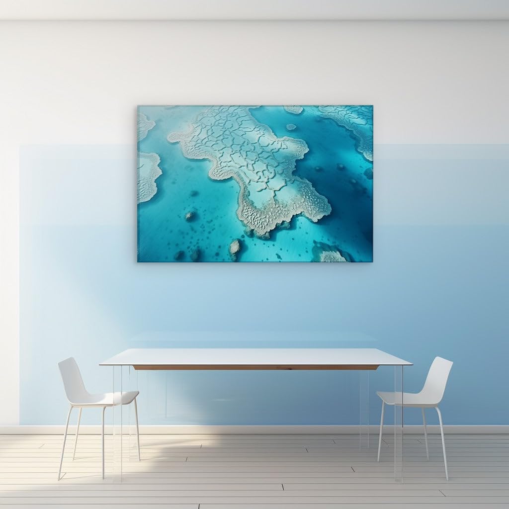Canvas for Living room. Embracing the Serenity of Nature's Underwater Masterpiece, 27 x 18 inch Canvas Wall Art - Contemporary Masterpieces - Modern Home Decor