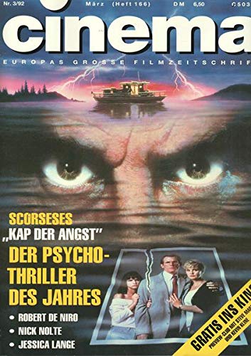 Cinema Nr. 03/1992 Scorseses Kap der Angst Der Psychothriller des Jahres für 19,90 EUR bei Amazon Bild: Cinema Nr. 03/1992 Scorseses Kap der Angst Der Psychothriller des Jahres für 19,90 EUR bei Amazon