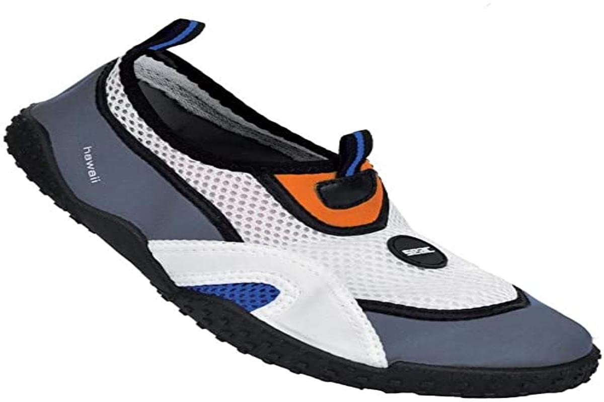 SEAC Hawaii Unisex Neoprene Wetsuit Shoes with Reinforced Sole, unisex adult, white/grey, 43