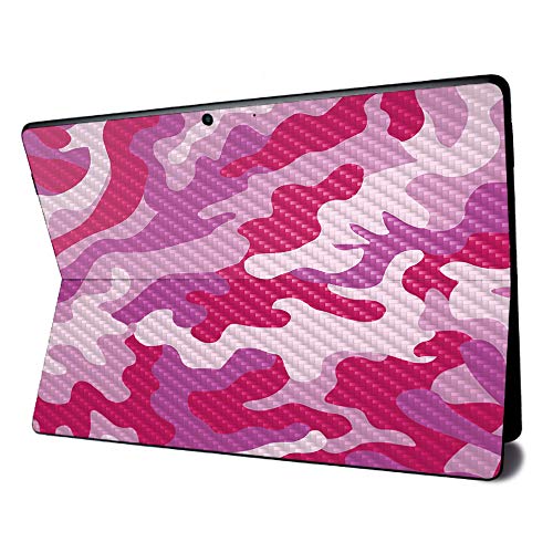 Image of MightySkins Carbon Fiber Skin for Microsoft Surface Pro X - Pink Camo | Textured Carbon Fiber Finish | Easy to Apply, Remove, and Change Styles | Made in The USA