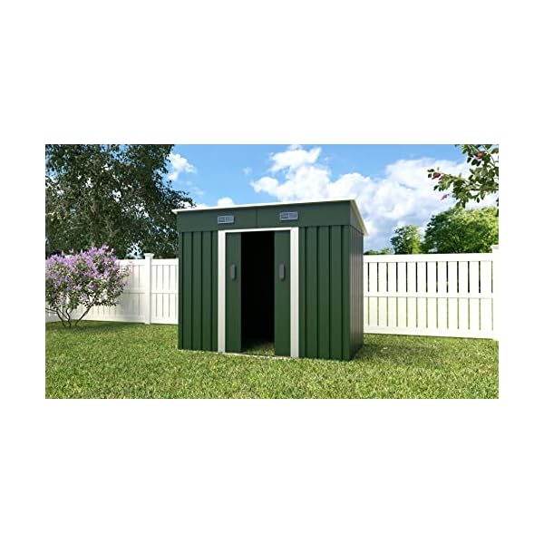 Reke Metall Gerätehaus (5,6 m³) klein grün – Bild 3