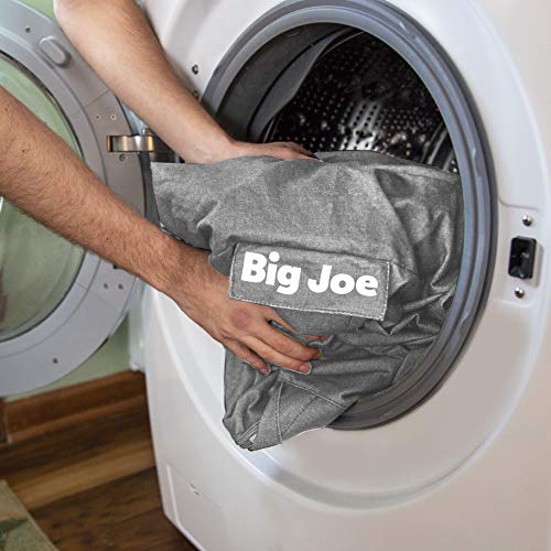 Image of Big Joe Fuf 5Ft Oversized Foam Bean Bag Chair for Kids, Teens, Adults, Fog Lenox, Durable Woven Polyester, 5 foot Large Reading and Gaming Seat