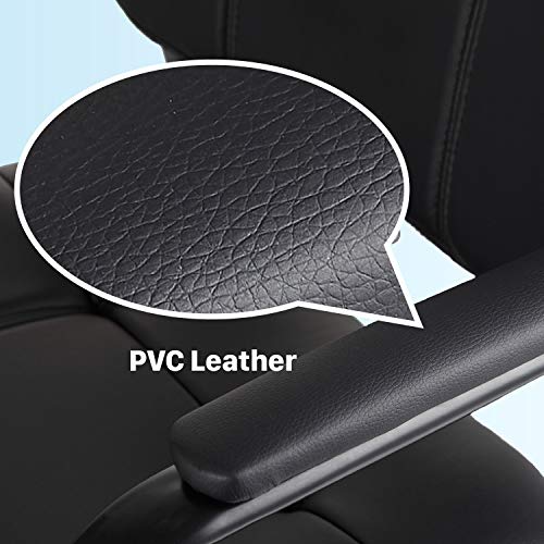 Image of CLATINA Classic Reception Chair with Padded Armrests and Sturdy Steel Frame, Ergonomic Guest Chair for Office Conference Waiting Meeting Room, Black (4 Pack)