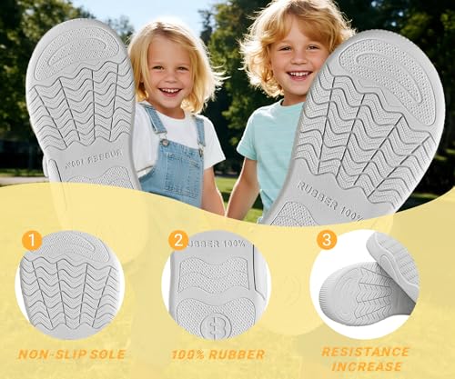 BAXINIER Toddler Boys Girls Sneakers Lightweight Kids Athletic Fashion Walking Tennis Running Shoes4