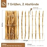 BooGardi Staketenzaun 80 cm hoch · Holz-Zaun Garten in 14 Größen · Gartenzaun Holz Sichtschutz · Jägerzaun Teichzaun Holzzaun Bauernzaun · 80cm x 5m · Lattenabstand 3-5cm