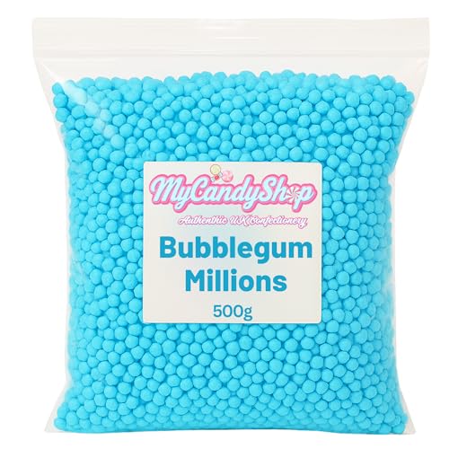 MyCandyShop Millions Sweets 500g - Tiny Chewy Bubblegum Flavoured Treats for Kids and Adults - Vegetarian & Vegan Sweets in Bulk Cheap