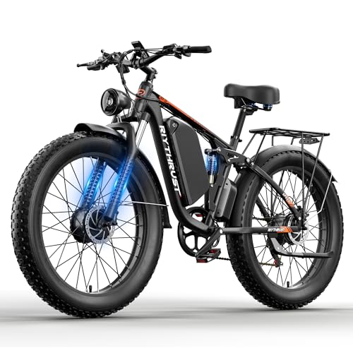 Updated Electric Bike for Adults 5000W Peak Dual Motor Ebike, 52V 32Ah Battery, 45MPH 26