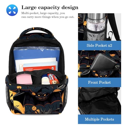 Sac à dos d'Halloween et trousse multicolore pour la rentrée des classes - 3