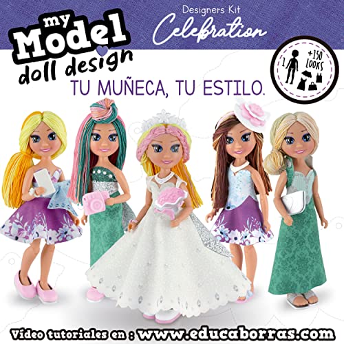 Muñeca personalizable My Model Doll Design de Educa con diferentes looks para niñas de 6 años 5