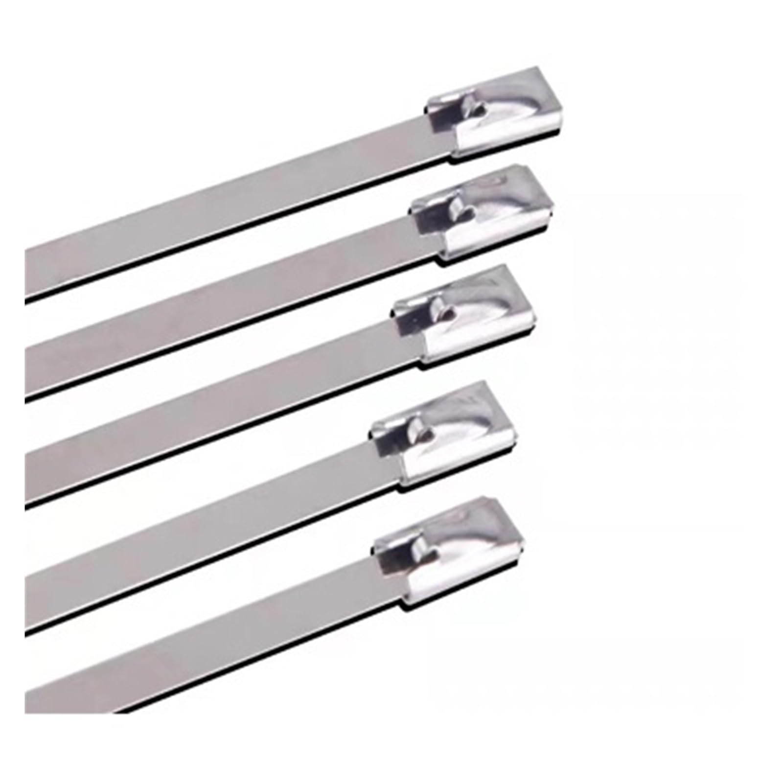 Fascette in acciaio inossidabile 100 fascette stringicavo in acciaio inossidabile fascette for tubi di induzione, larghezza 7,9 mm, materiale 304, 100-450 mm.(7.9x250mm)