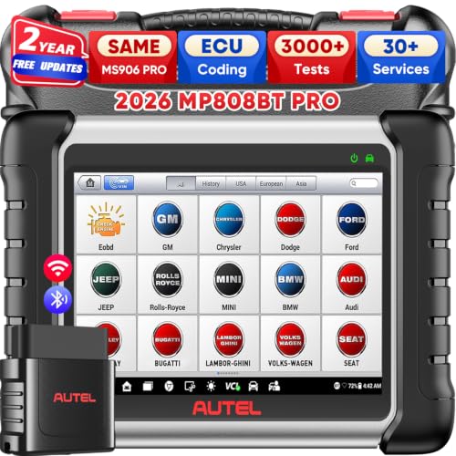 Autel MaxiPRO MP808BT PRO, 2026 ECU C0ding Scanner w/ 2-Year Update...