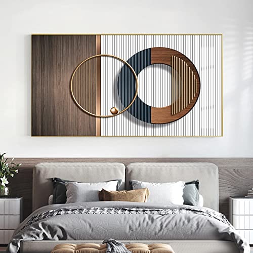 Peinture d'art mural géométrique pour sublimer un mur blanc triste 50x95 cm