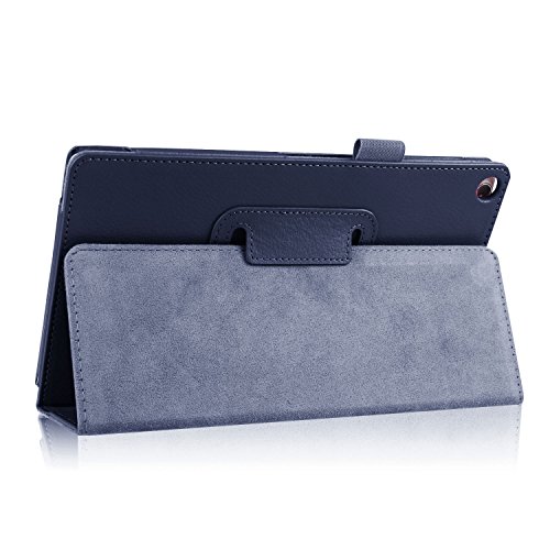 Asng Asus Zenpad 8.0 Z380M Case - Slim Folding Stand Cover Smart Case For 2015 Asus Zenpad Z380M / Z380C / Z380Kl 8.0 Tablet (With Auto Sleep/Wake Feature) (Drak Blue) #TOP6